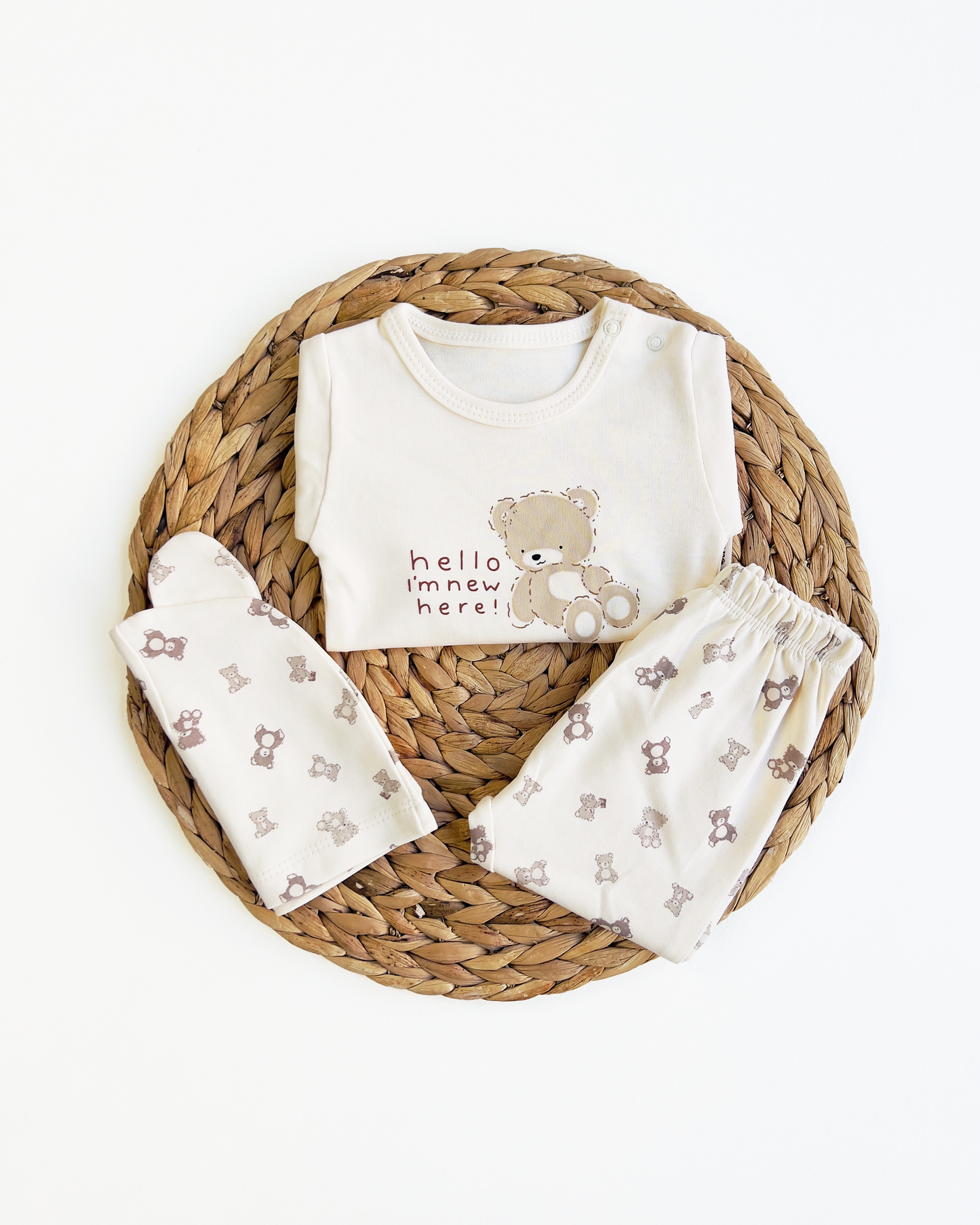 Baby Bodysuit & Pants set "I Am New Here"