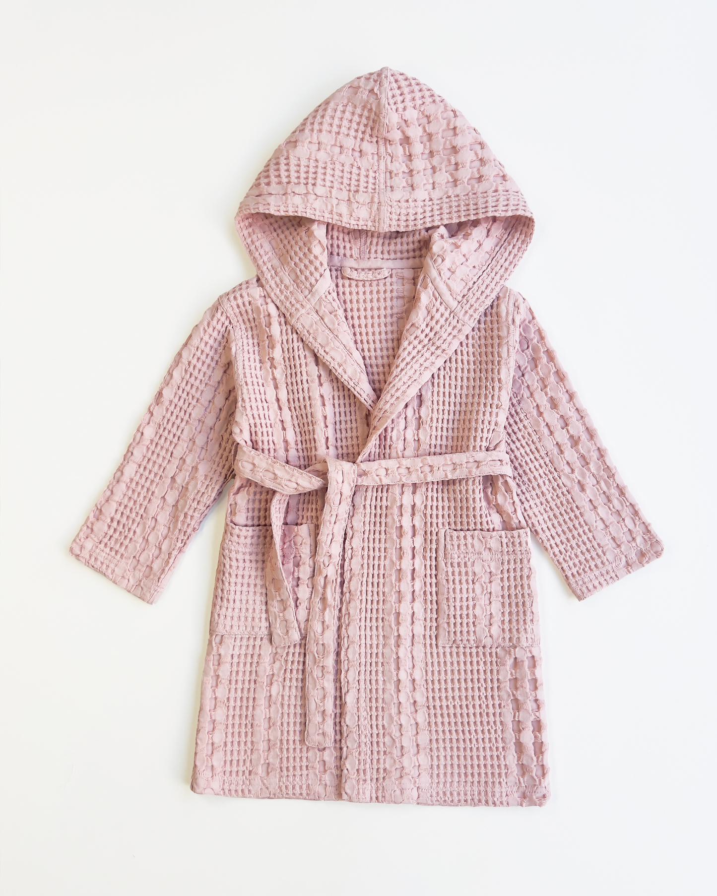Organic Waffle Cotton Kids Bathrobe
