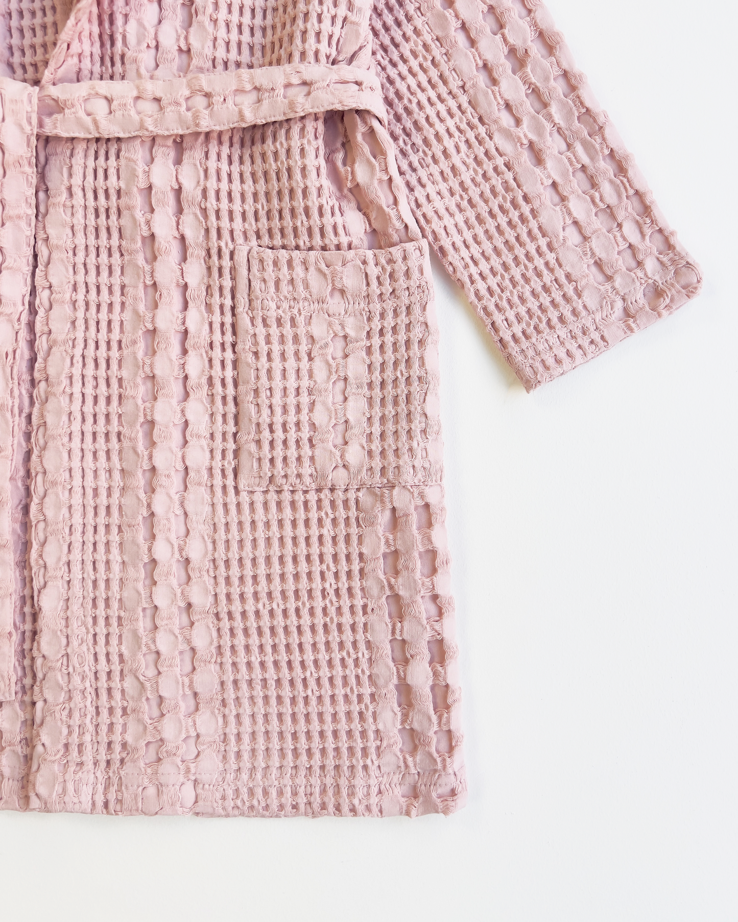 Organic Waffle Cotton Kids Bathrobe