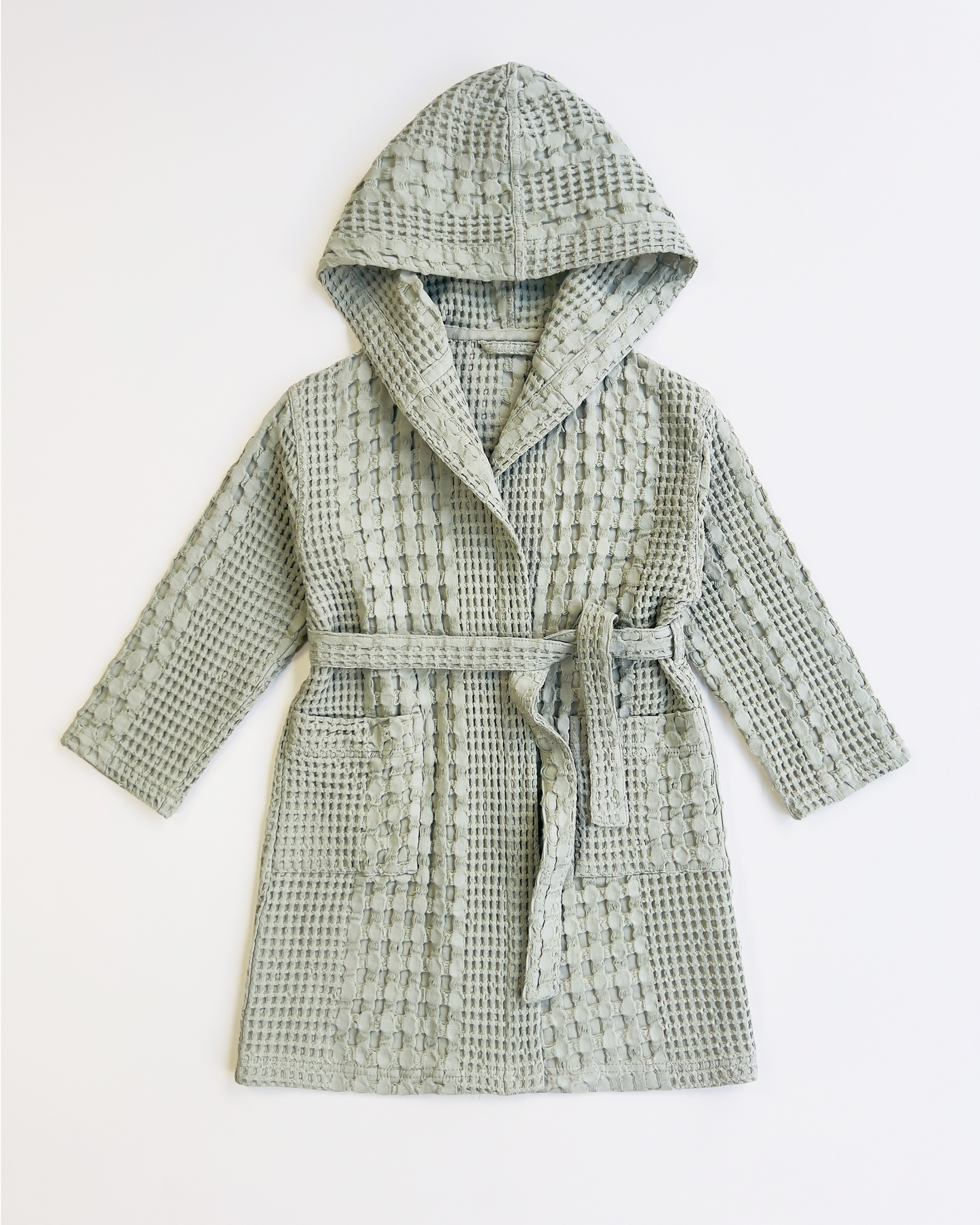 Organic Waffle Cotton Kids Bathrobe