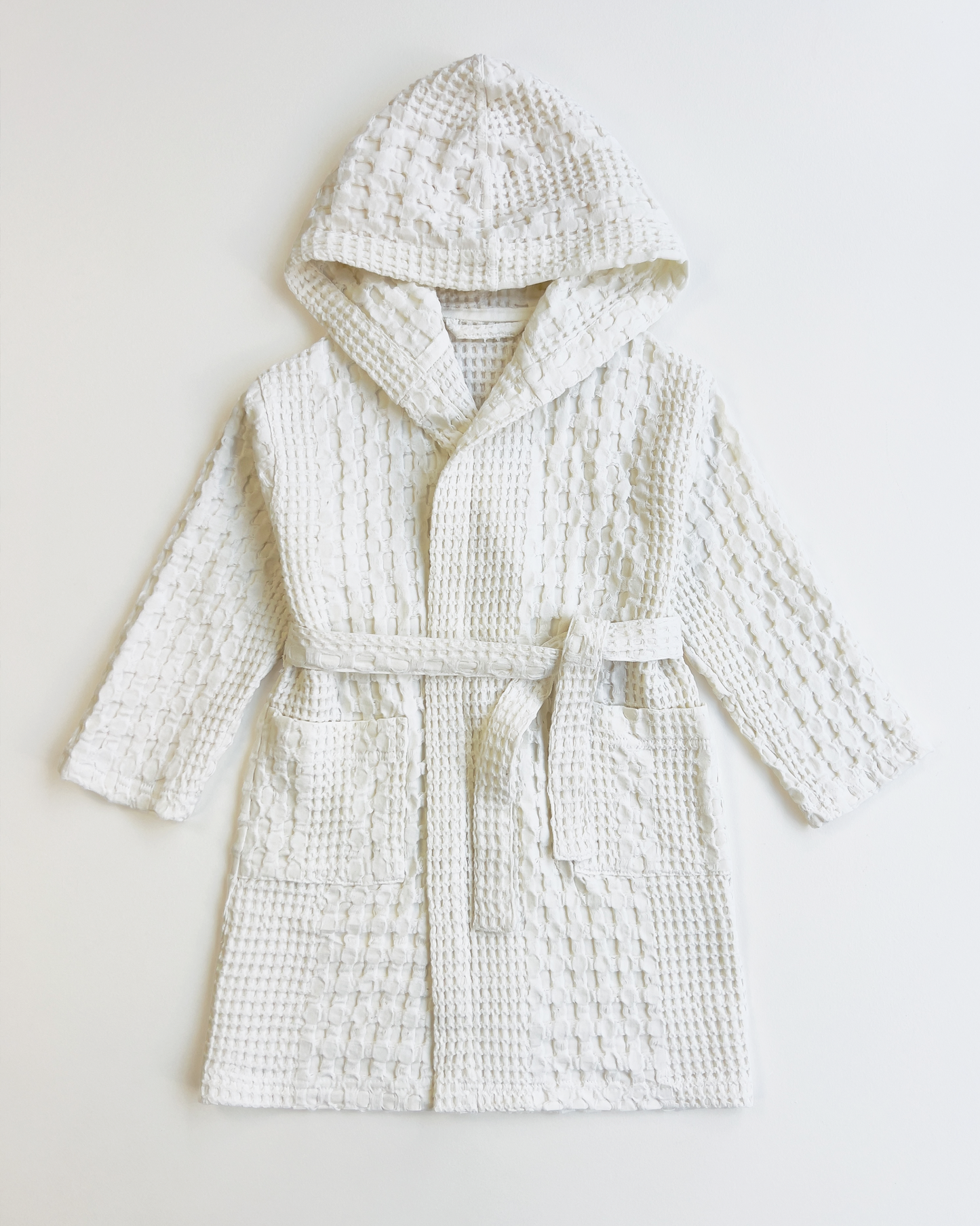 Organic Waffle Cotton Kids Bathrobe