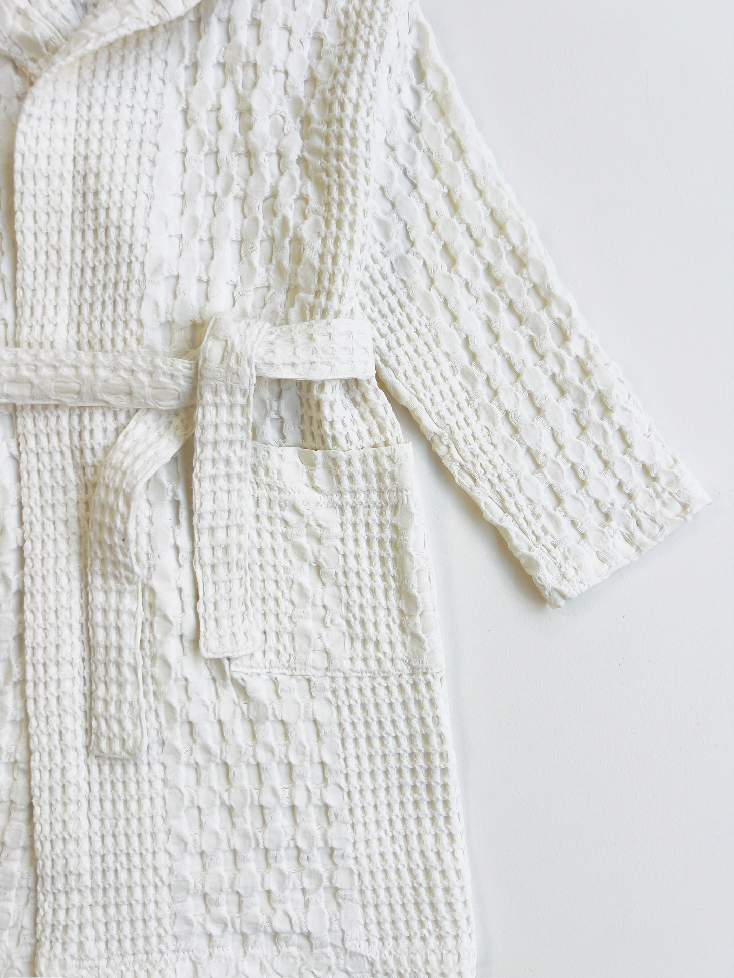Organic Waffle Cotton Kids Bathrobe
