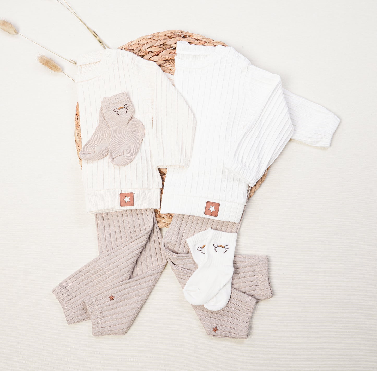 Ribbed Cotton Baby Boy Set