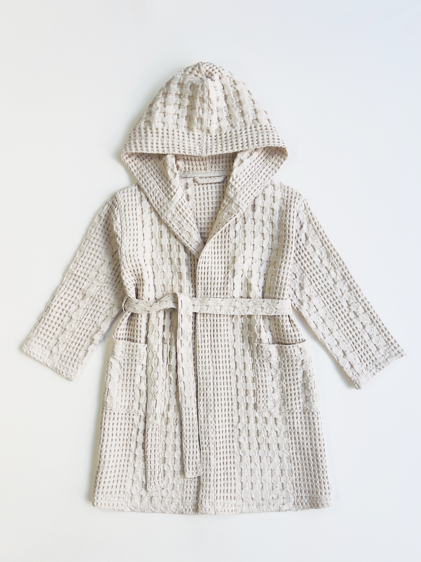 Organic Waffle Cotton Kids Bathrobe