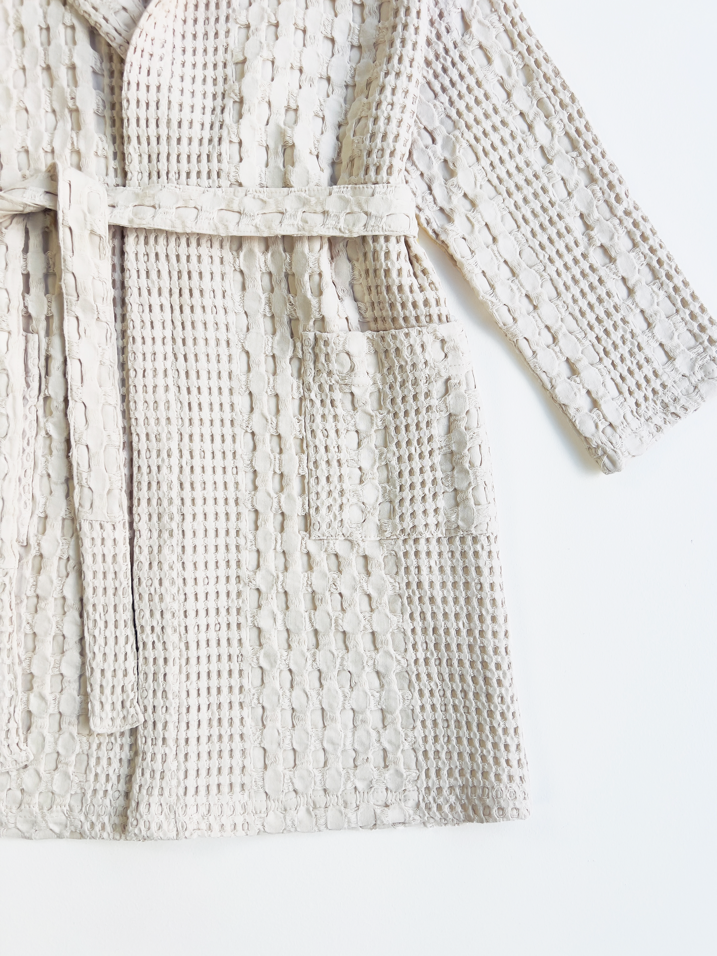 Organic Waffle Cotton Kids Bathrobe