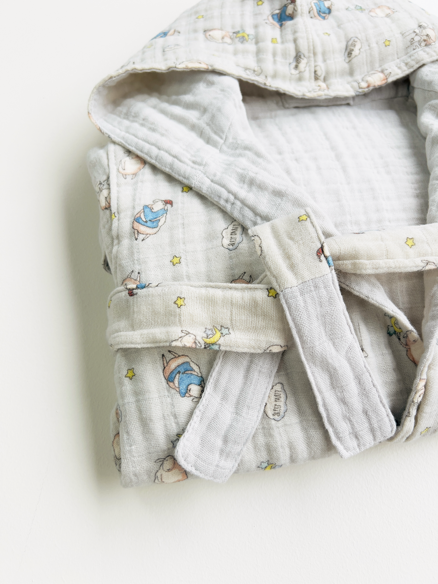 Organic Muslin Cotton Bathrobe - Reversible