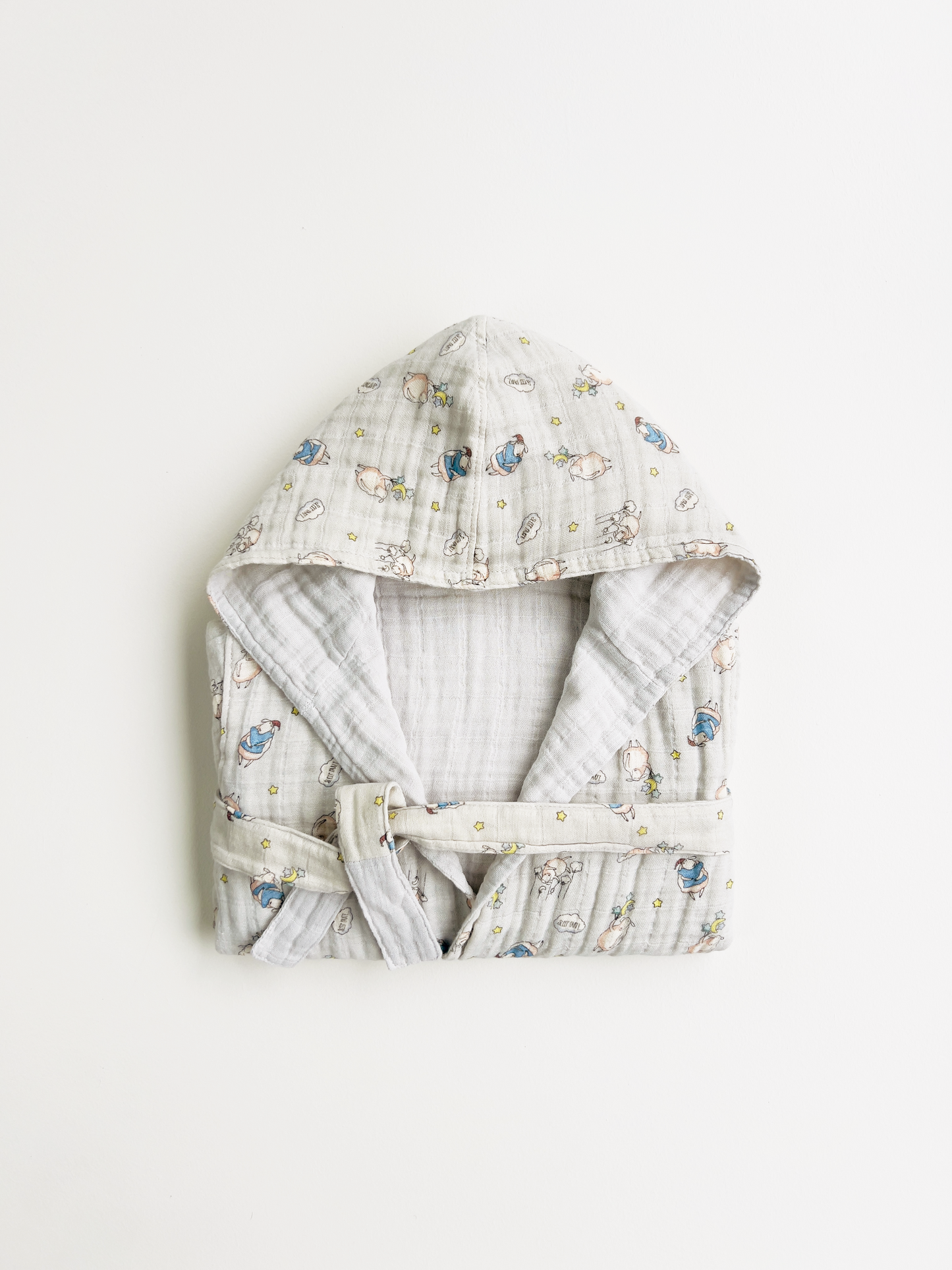 Organic Muslin Cotton Bathrobe - Reversible