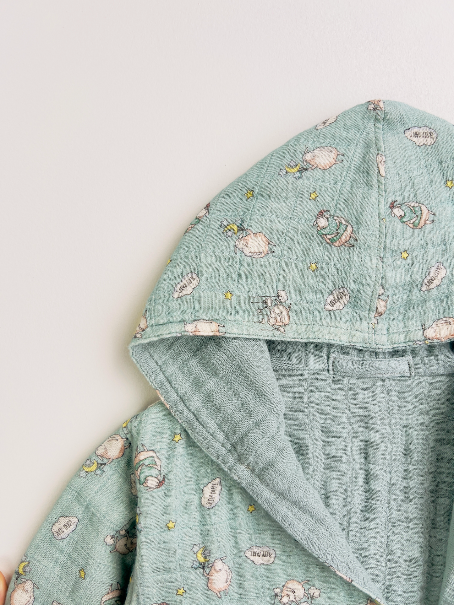 Organic Muslin Cotton Bathrobe - Reversible