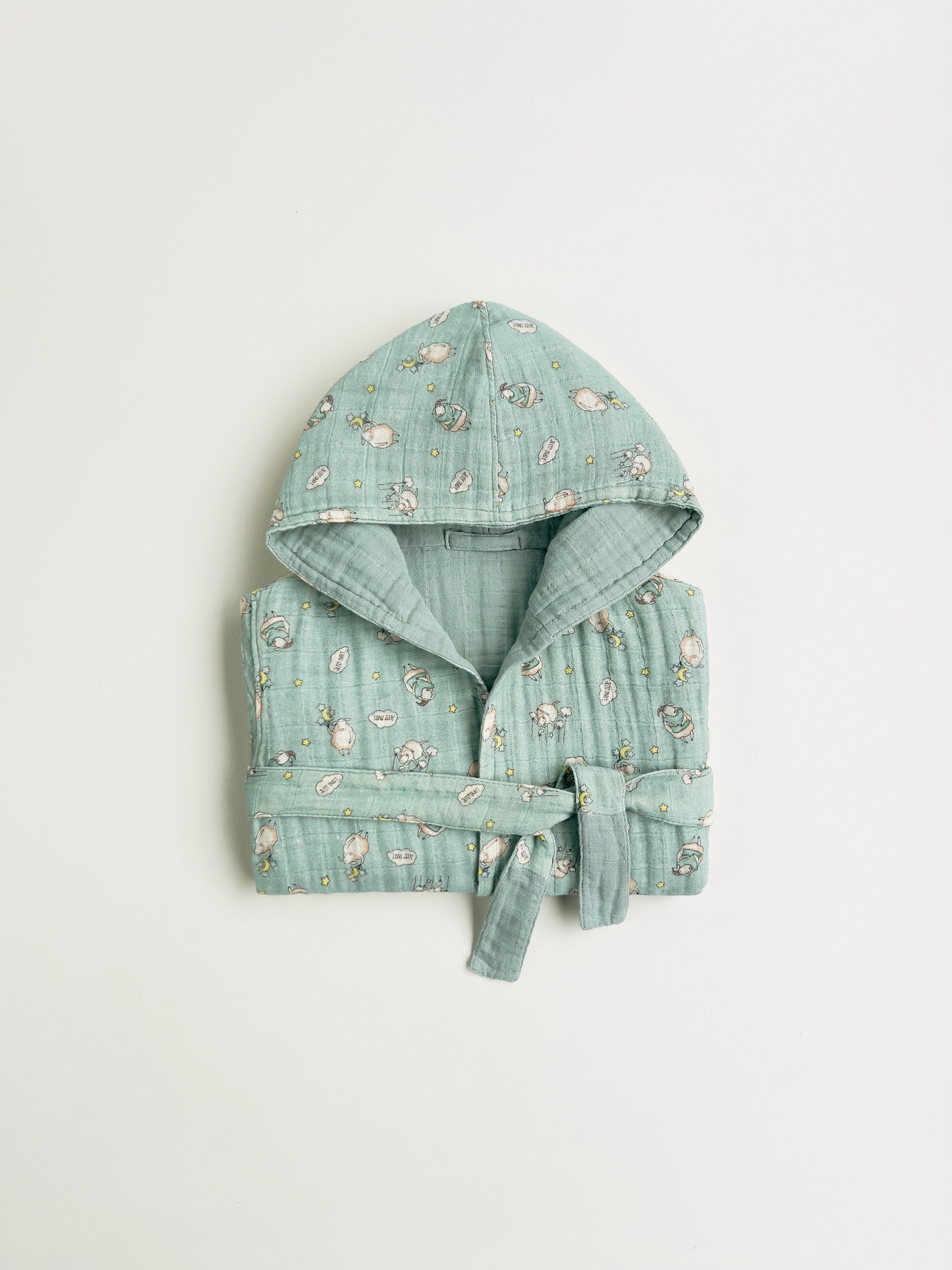 Organic Muslin Cotton Bathrobe - Reversible