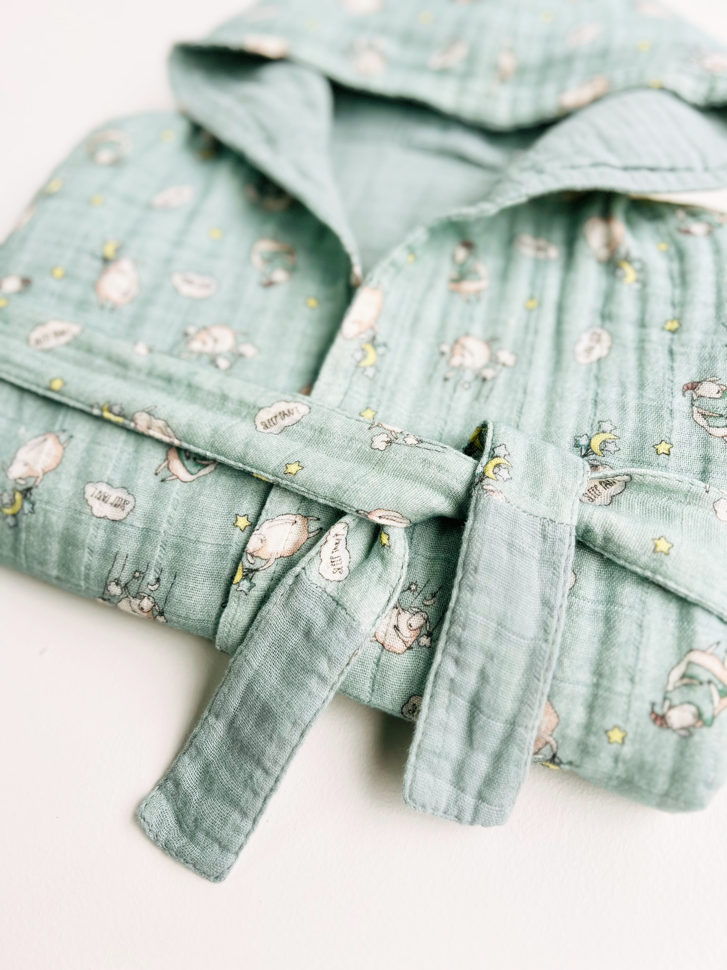 Organic Muslin Cotton Bathrobe - Reversible