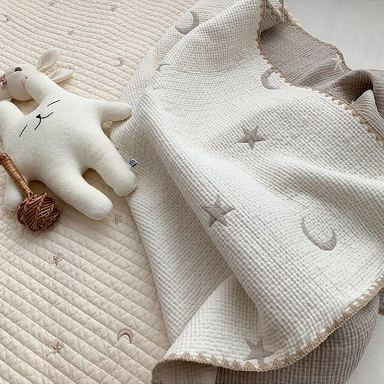 Organic Cotton Reversible Baby Blanket
