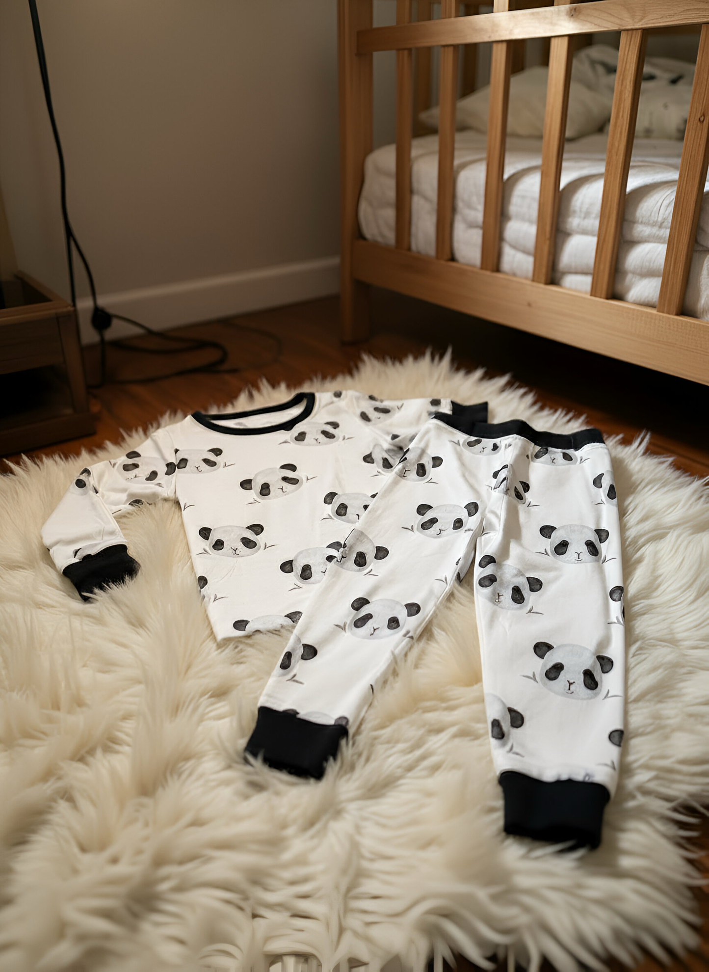 Kids Bamboo 2 piece Pajamas- Panda Print