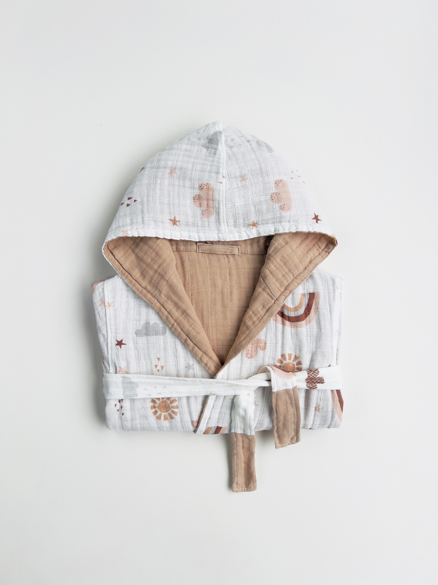 Organic Muslin Cotton Bathrobe - Reversible