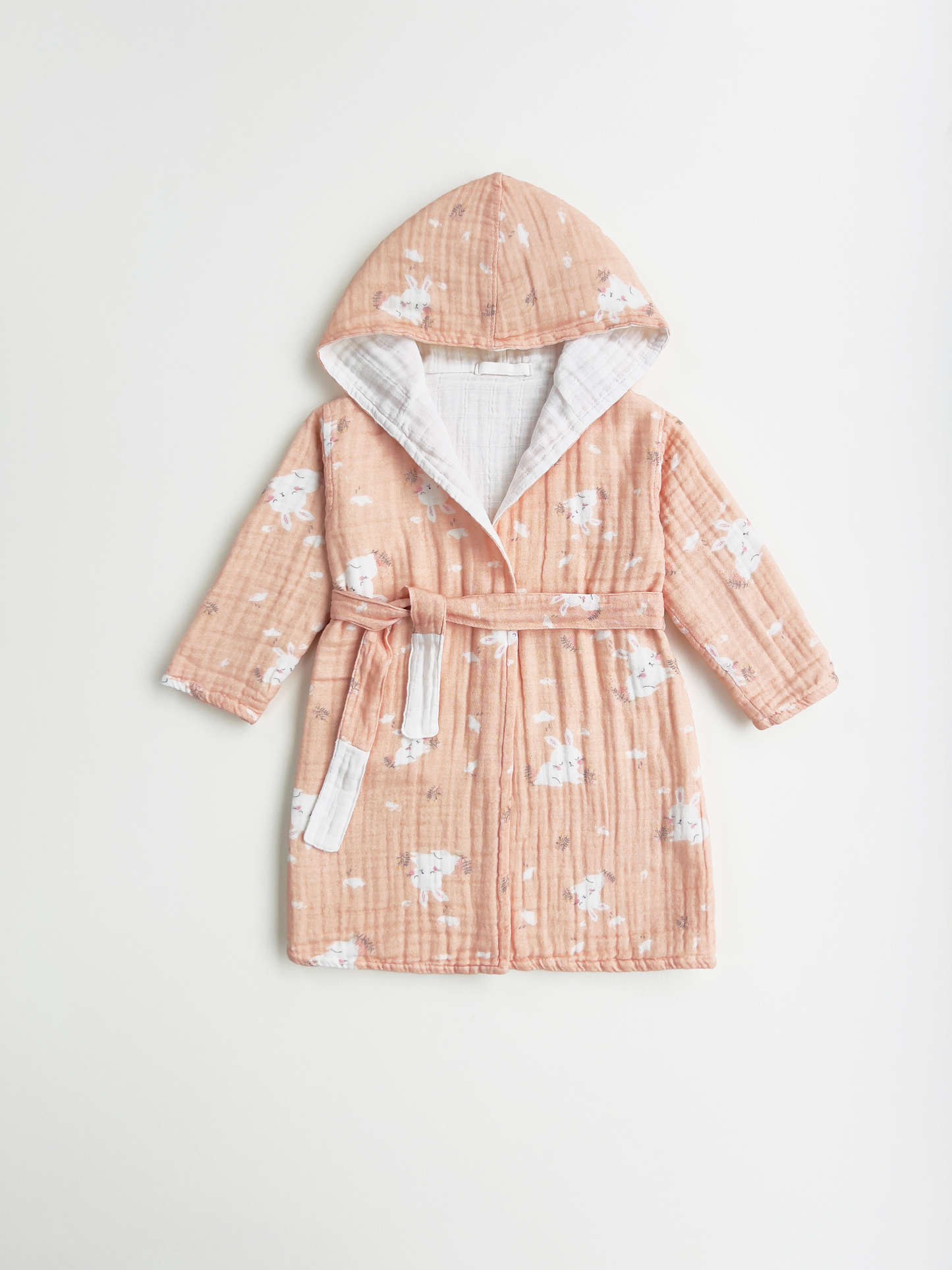 Organic Muslin Cotton Bathrobe - Reversible