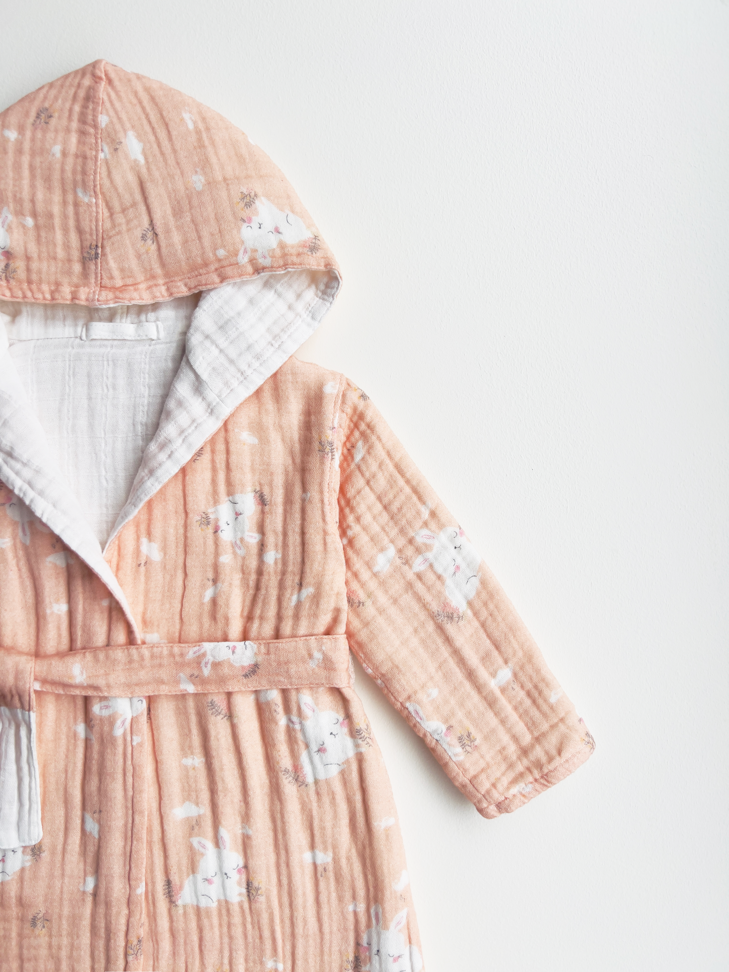 Organic Muslin Cotton Bathrobe - Reversible