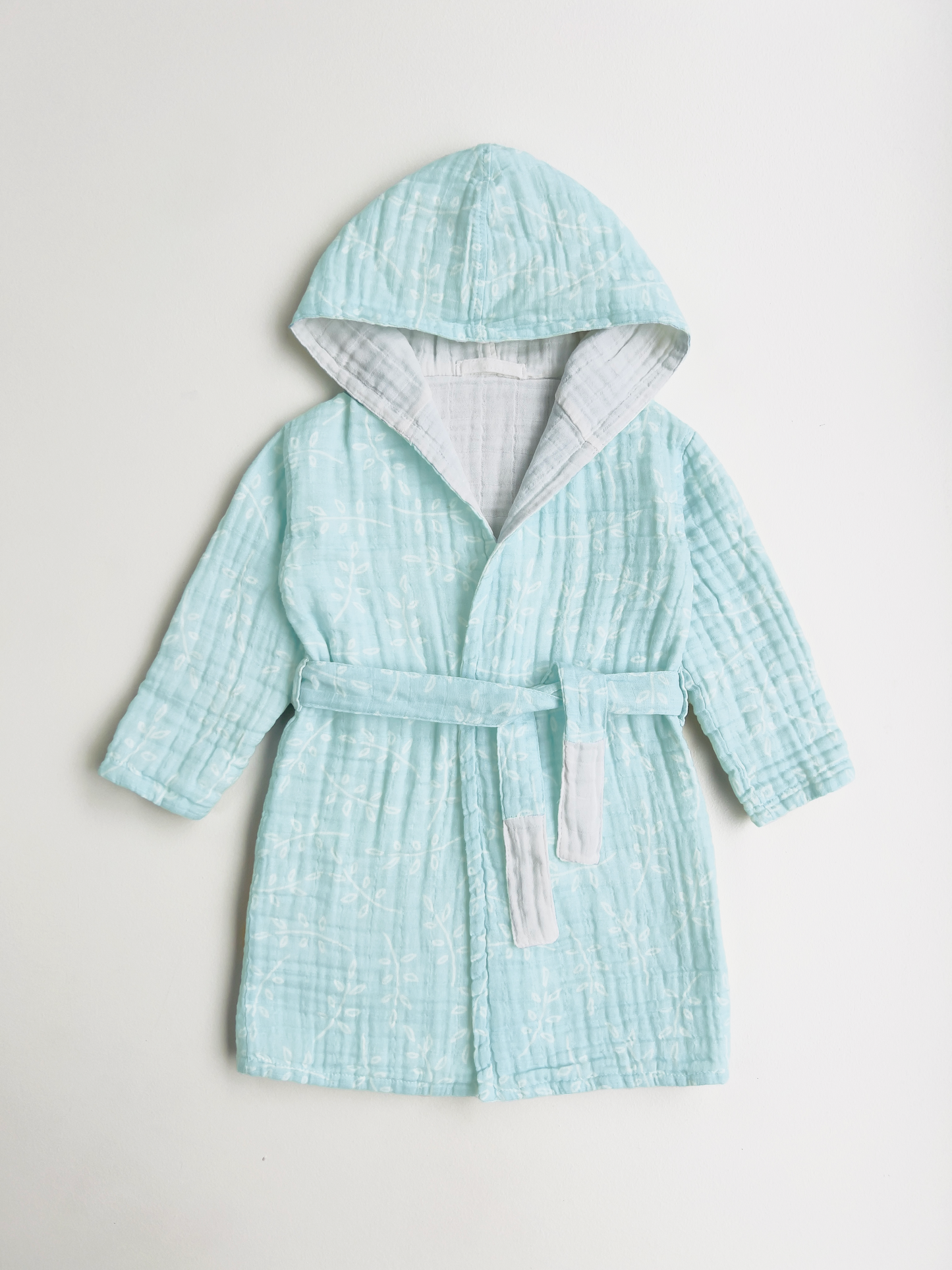 Organic Muslin Cotton Bathrobe - Reversible