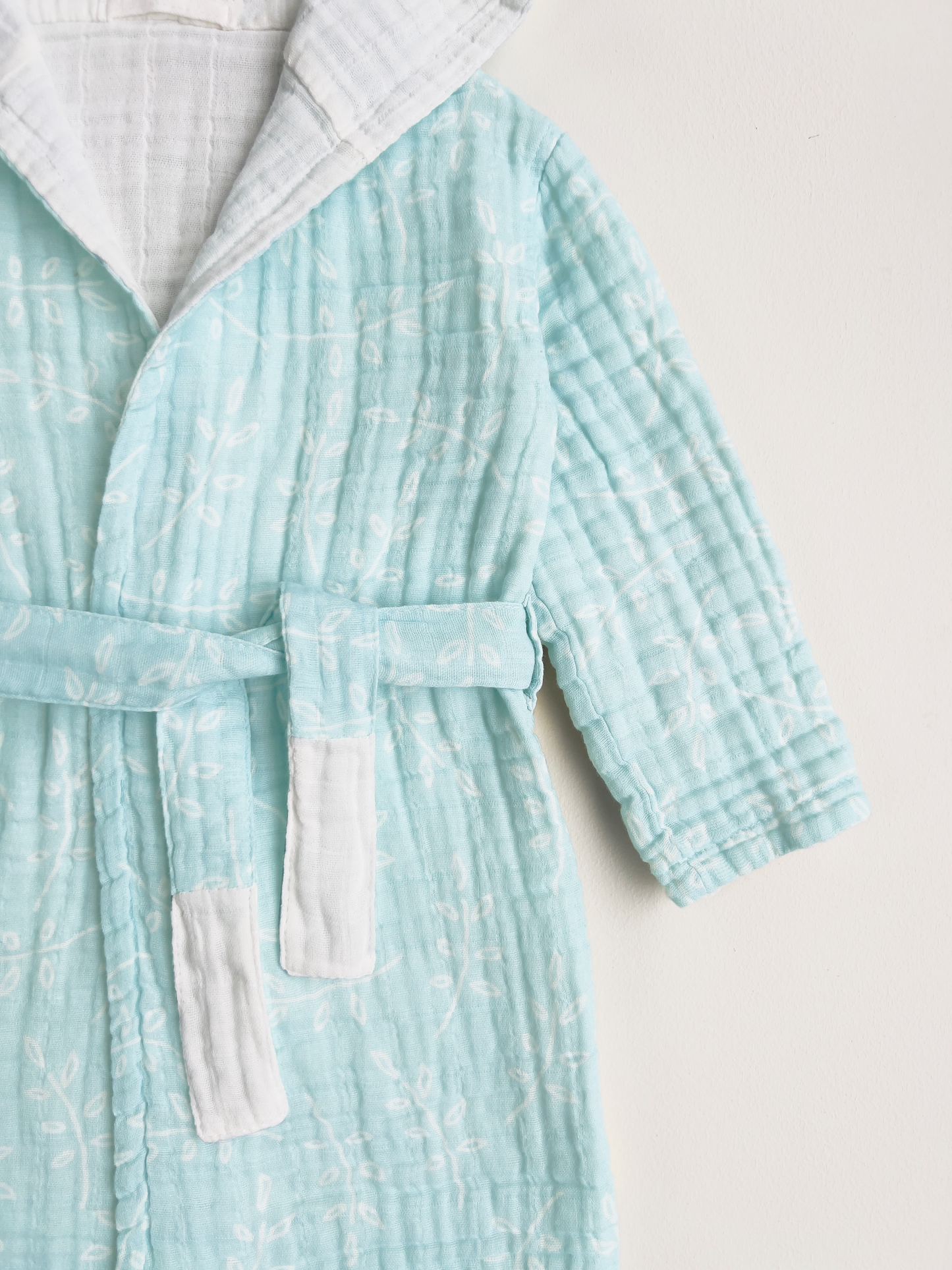 Organic Muslin Cotton Bathrobe - Reversible