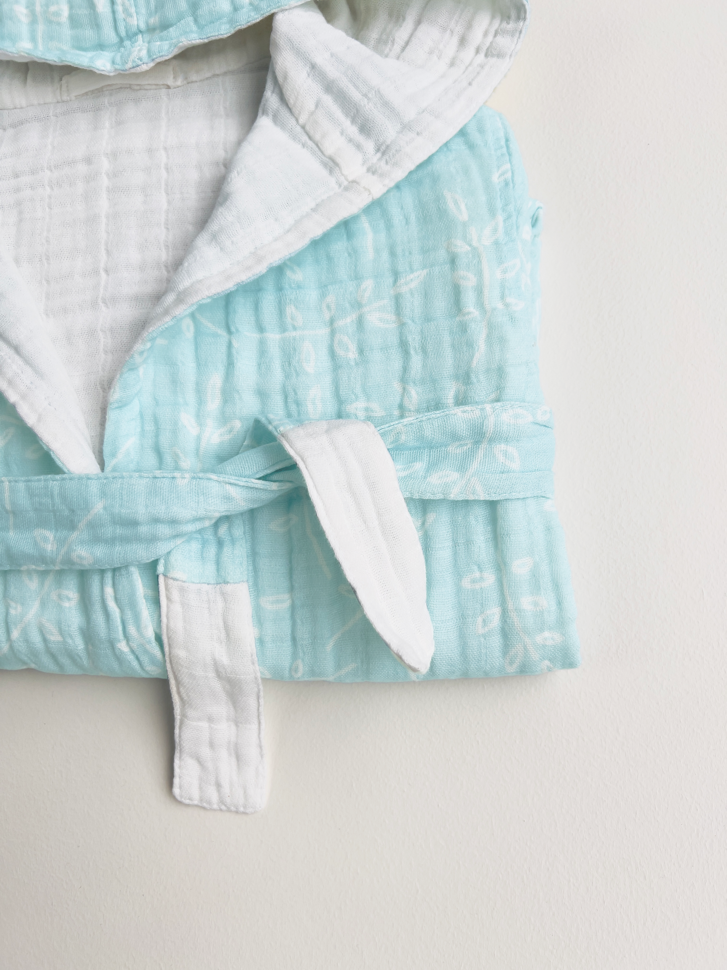 Organic Muslin Cotton Bathrobe - Reversible
