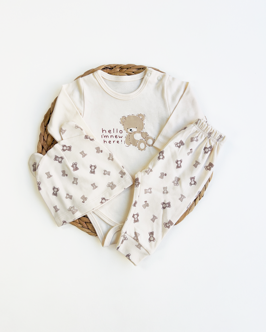 Baby Bodysuit & Pants set "I Am New Here"