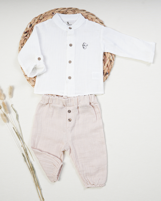 Boys Muslin Shirt & Pants Set "Noah"