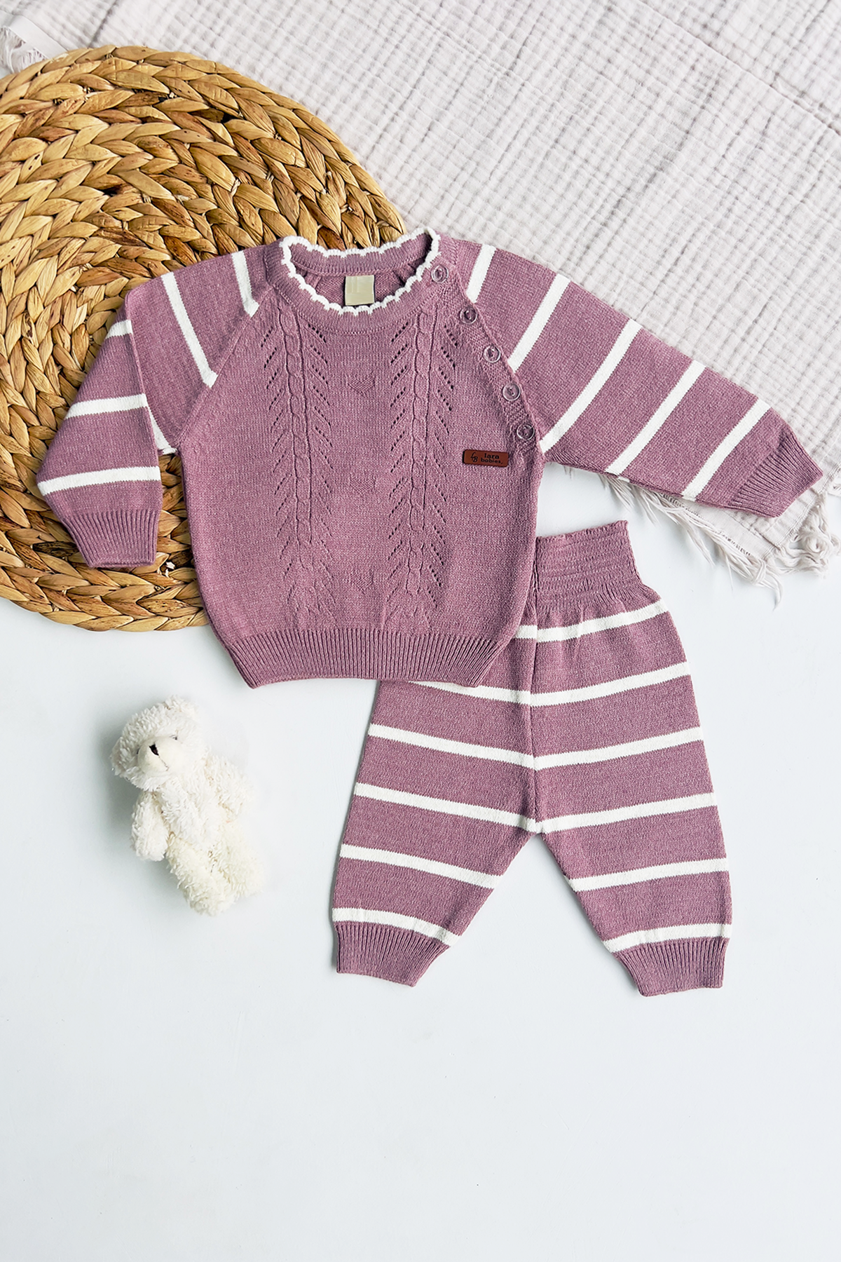 2 piece Baby Long sleeve Soft Knit set