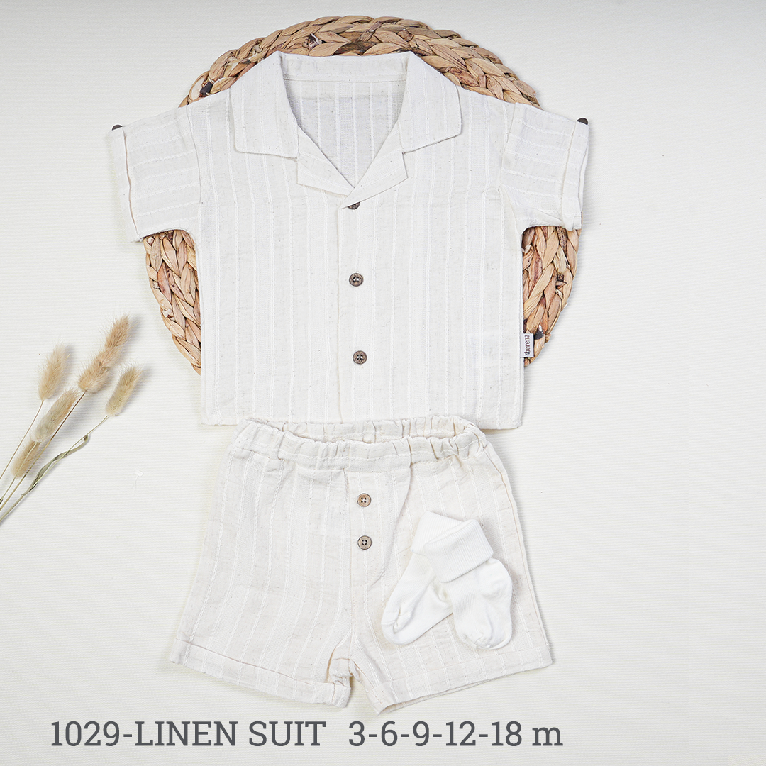 Boys Linen Shirt and Shorts Linen Set