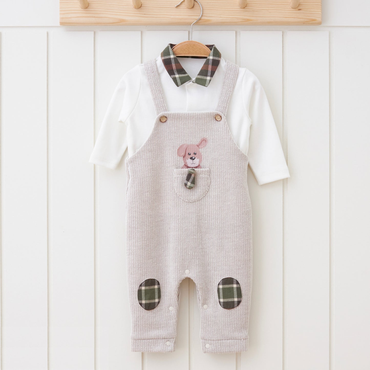 Baby Boy Jumsuit Outfit with Puppy