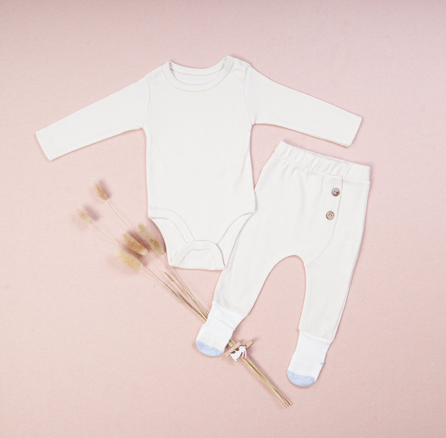 100% Cotton Baby Bodysuit & Pants Set