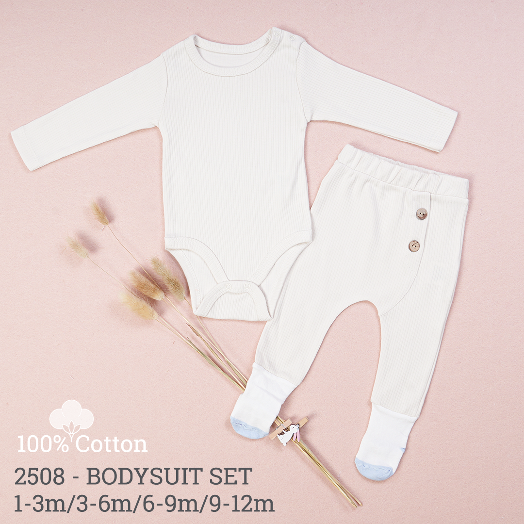 100% Cotton Baby Bodysuit & Pants Set