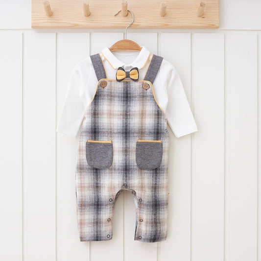Baby Boy Jumpsuit & Shirt Plaid Outfit