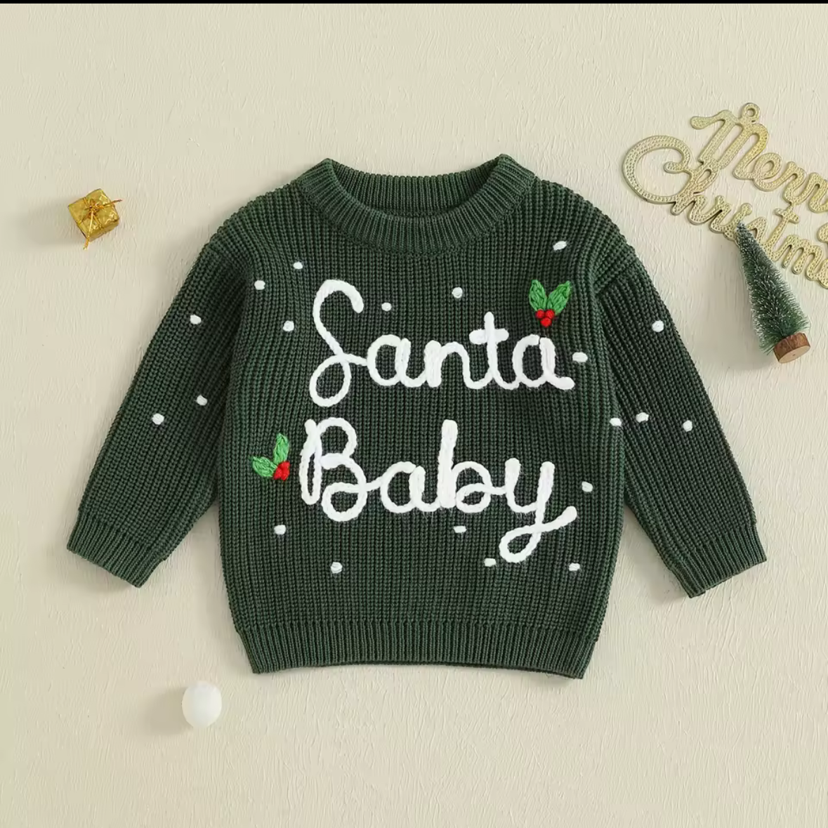 Kids Christmas SANTA BABY Sweater