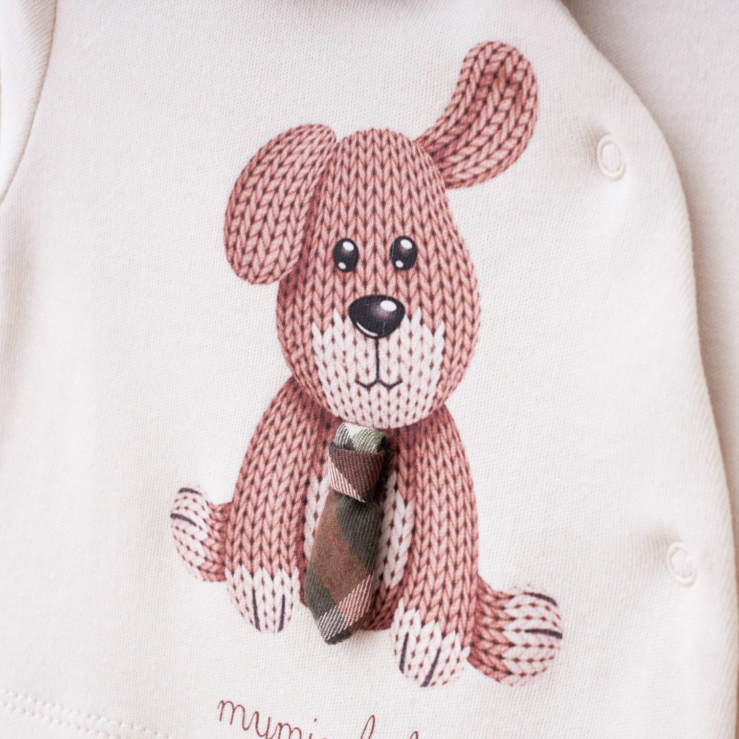 Baby Boy One Piece Cotton Outfit with Puppy