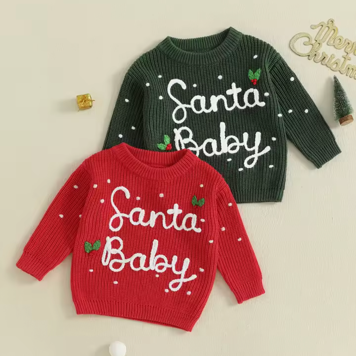 Kids Christmas SANTA BABY Sweater