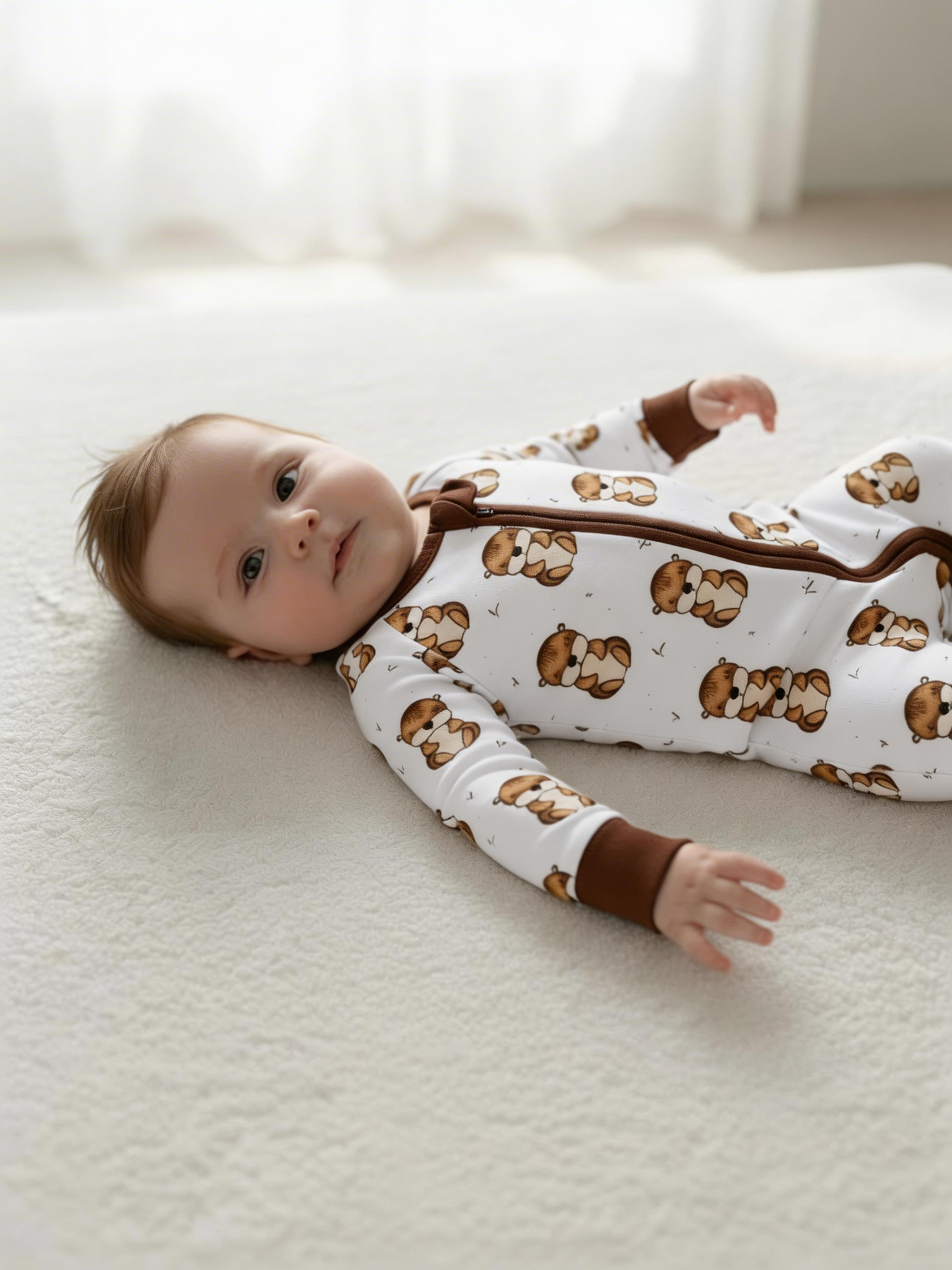 Kids Bamboo 2 piece Pajamas- Baby Otter Print