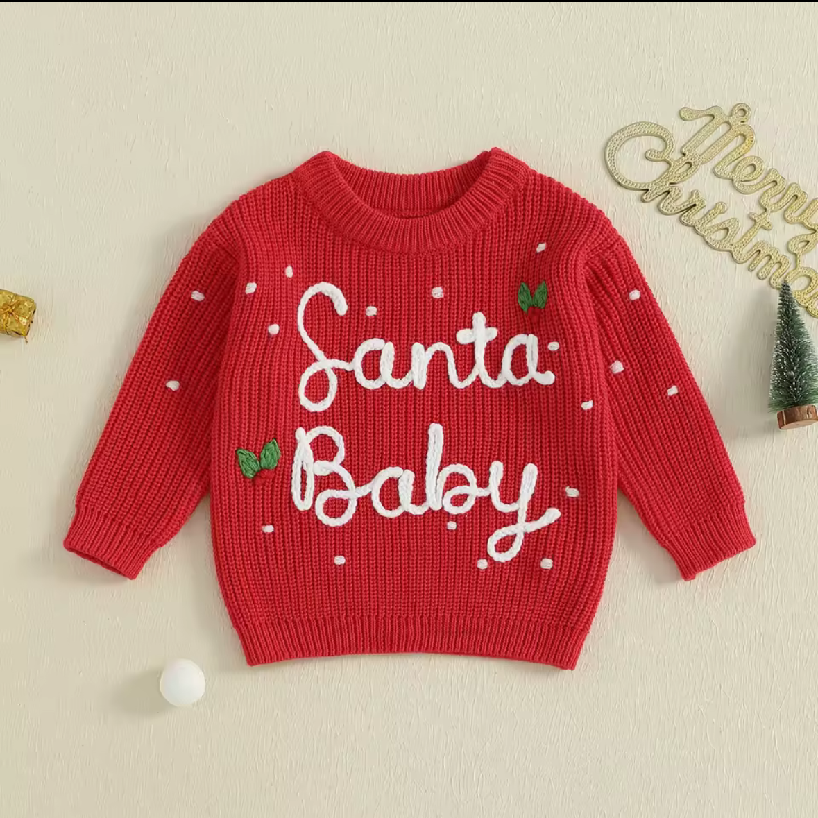 Kids Christmas SANTA BABY Sweater