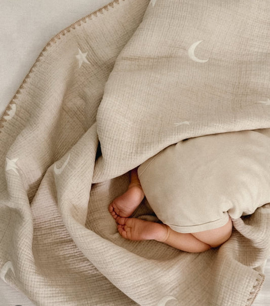 Organic Cotton Reversible Baby Blanket
