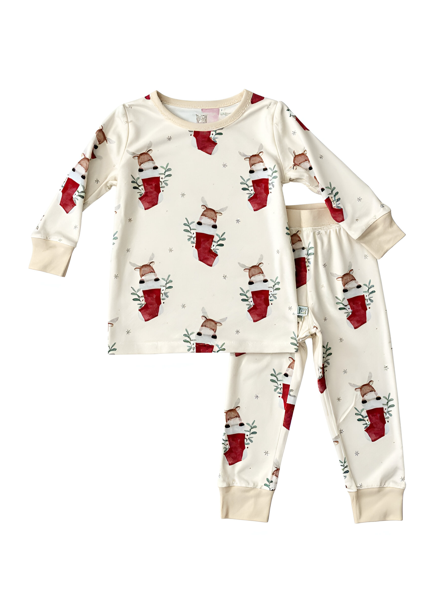Kids Bamboo 2 piece Pajamas- Holiday print