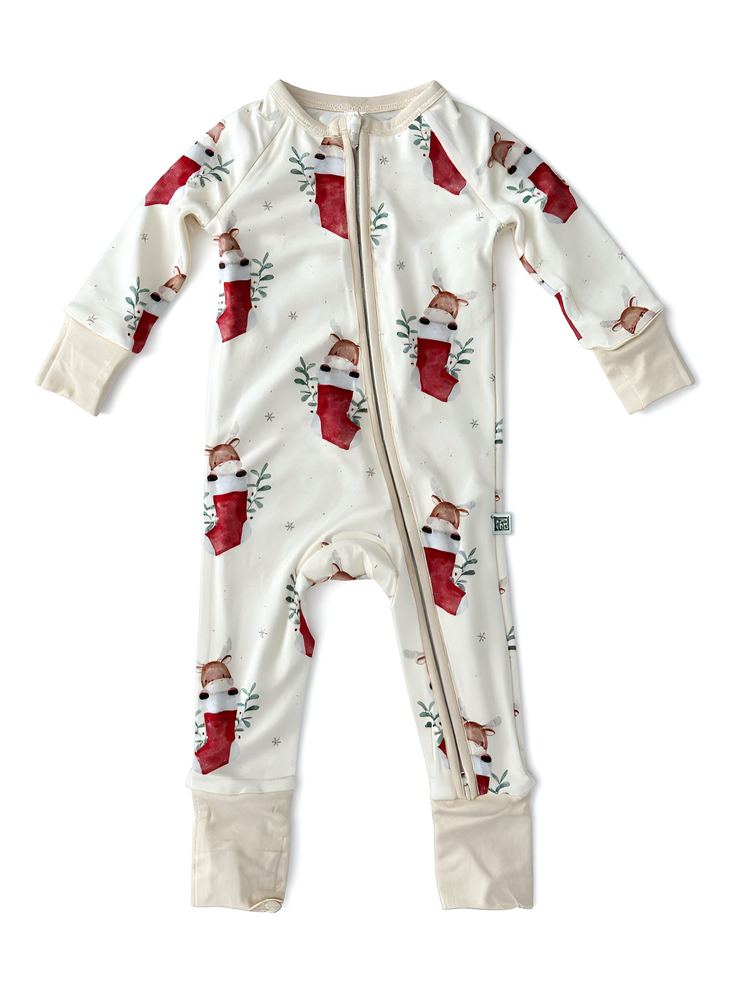 Kids Bamboo One Piece Pajamas- Holiday print