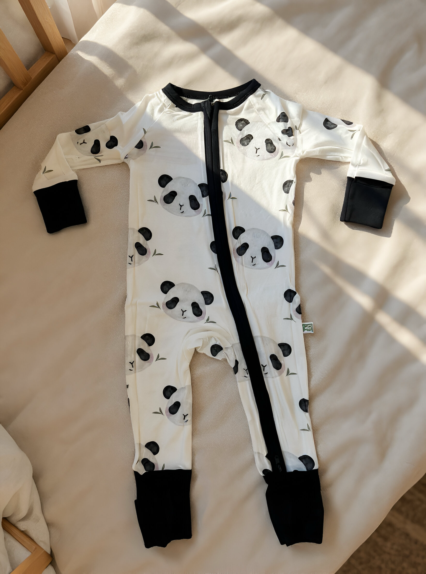 Kids Bamboo One Piece Pajamas- Panda Print