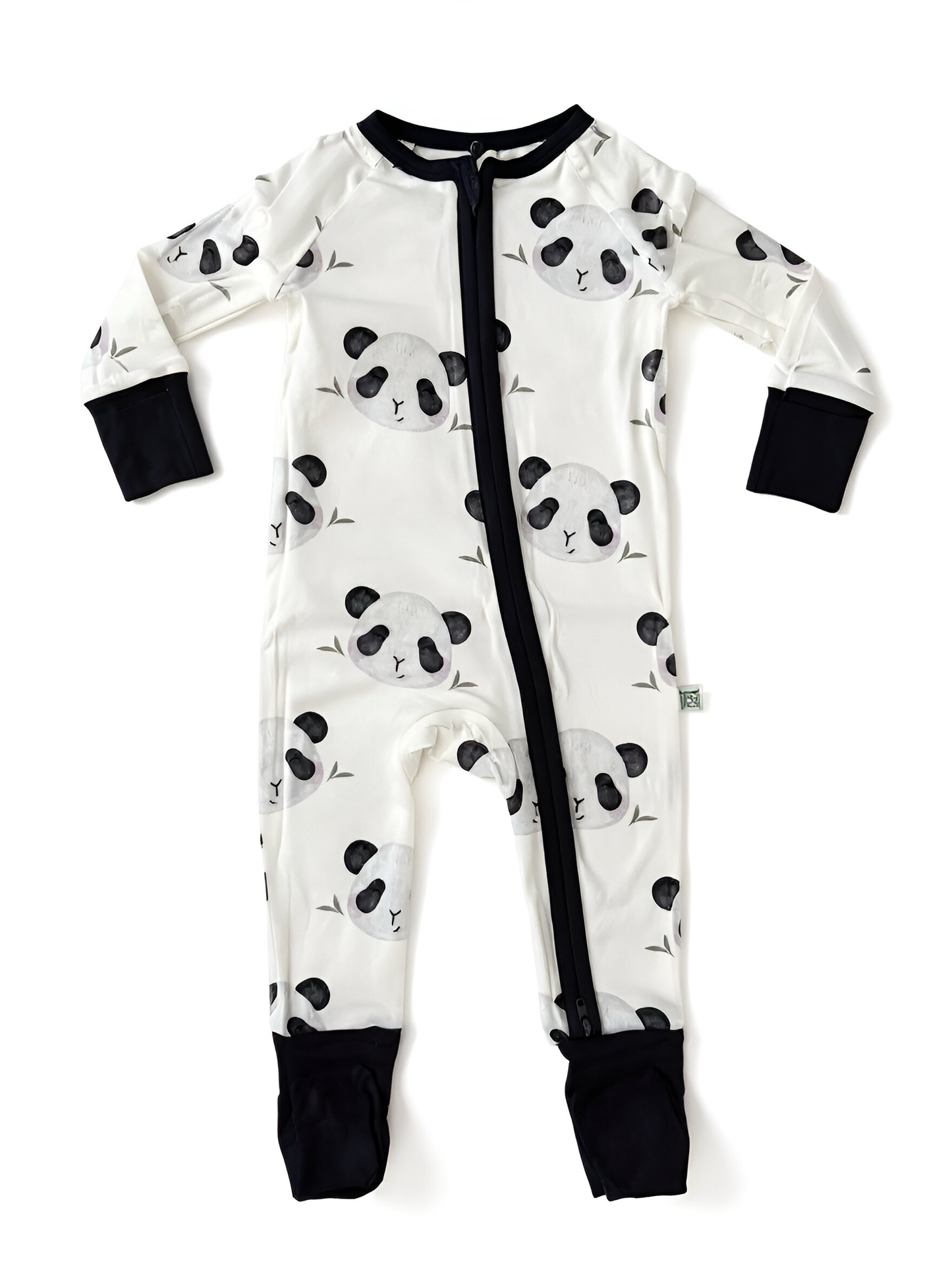 Kids Bamboo One Piece Pajamas- Panda Print