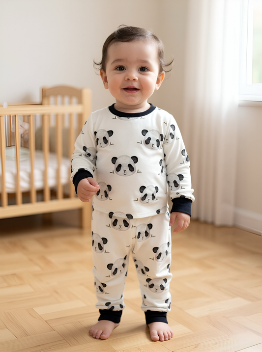 Kids Bamboo 2 piece Pajamas- Panda Print