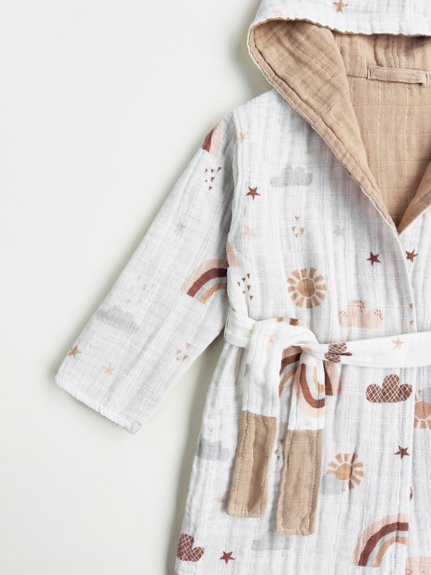 Organic Muslin Cotton Bathrobe - Reversible