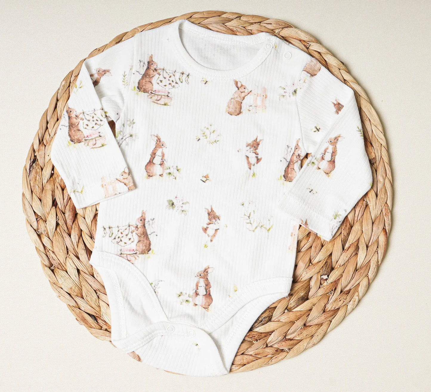 100% Cotton Baby Bodysuit & Pants Set Bunny