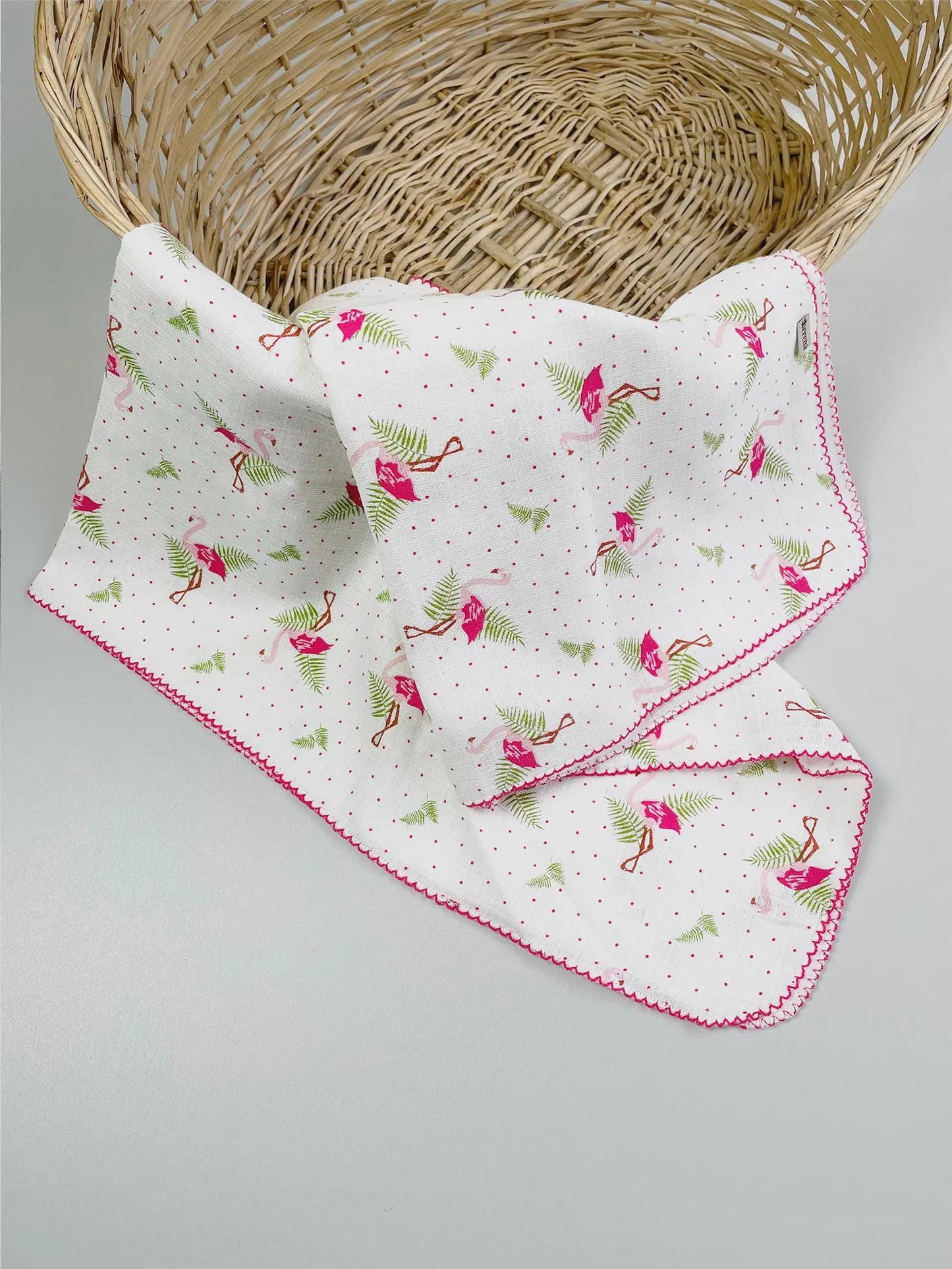 Organic Cotton Muslin Baby Blanket: Pink Flamingo Swaddle, Soft & Breathable