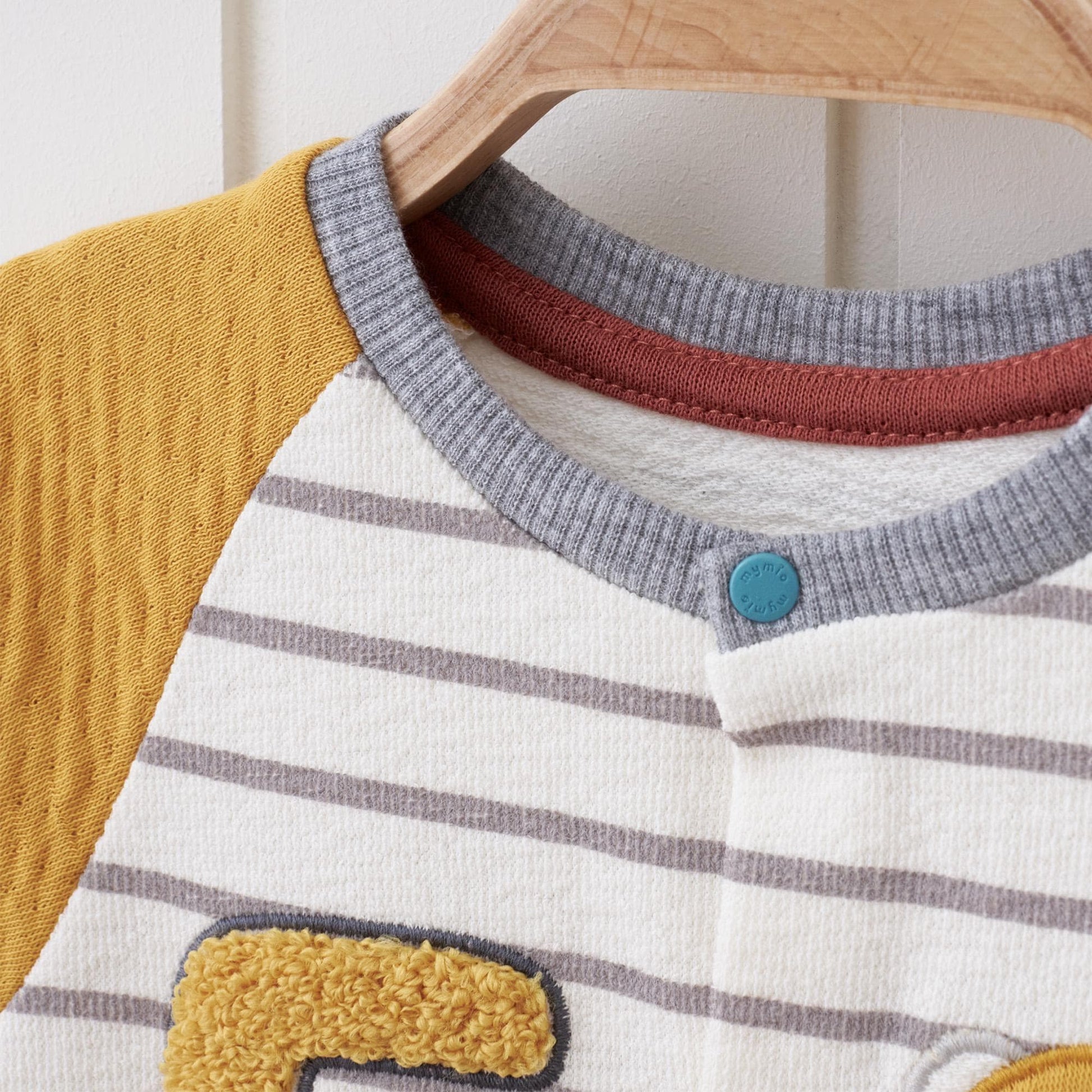 Baby Romper "Stripe" Organic Cotton Yellow Blue Baby Jumpsuit