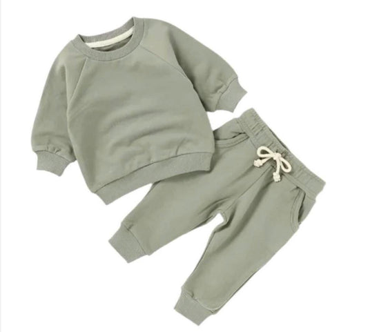 Baby Organic Cotton Crewneck & Joggers Set