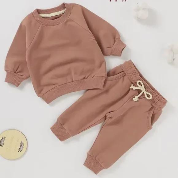 Baby Organic Cotton Crewneck & Joggers Set